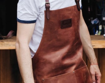 Leather apron for men Grilling apron Barbecue apron Bbq apron Chef leather apron Christmas gift