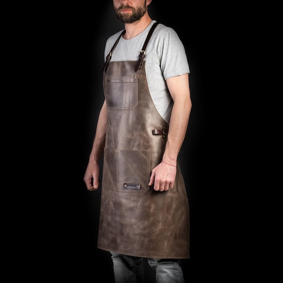 Work apron Leather apron Metalworking apron Woodworkers apron Barbers apron Welding apron Mens apron Chef apron Christmas gift