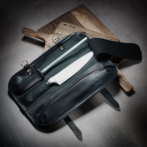 Leather case for one knife Chef knife roll Leather knife holder Leather knife case Father day gift