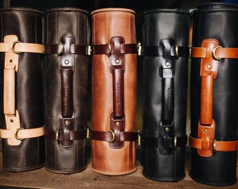 Leder Messerrolle für Küchenchef Kruk Garage Geschenke für Kochs Leder Messer Tasche Messer Lagerung KOSTENLOSE PERSONALISIERUNG