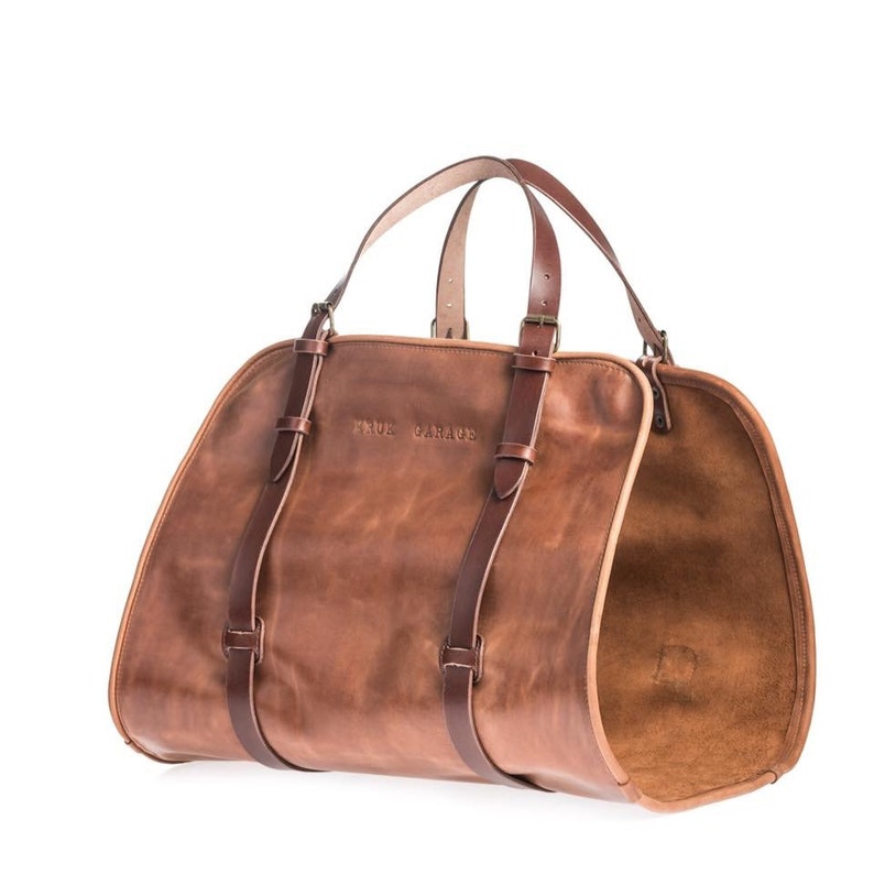 Leather Log Carrier Leather Log Holder Firewood Holder Leather Etsy