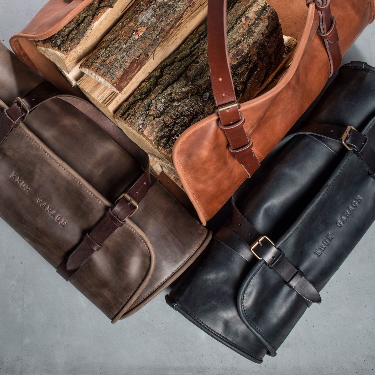 Leather Log Carrier Leather Log Holder Firewood Holder Leather Etsy