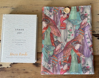 Funda de libro de lona de geisha / funda de libro / cubierta de libro /