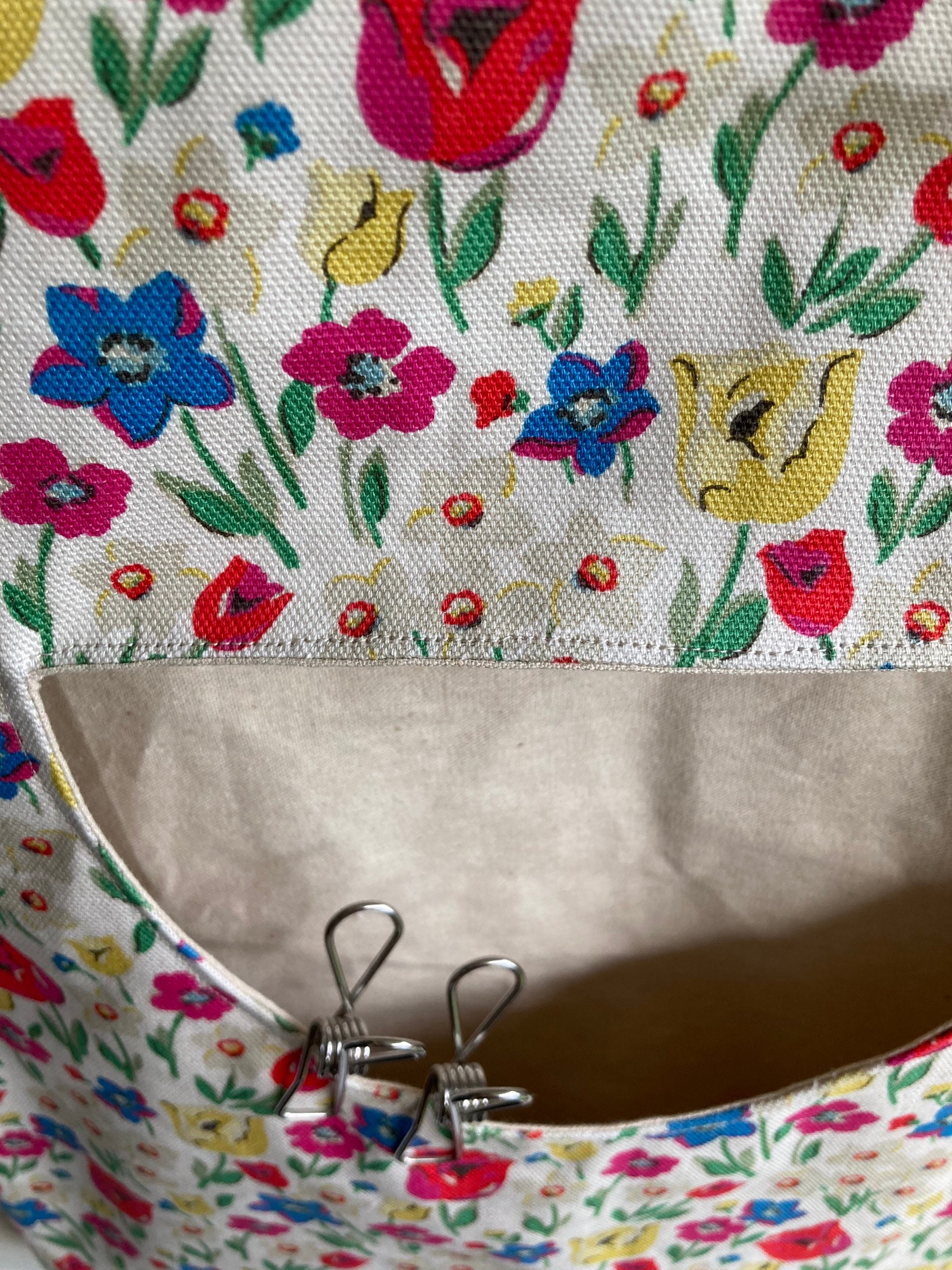 Cath Kidston style canvas Peg bag / peg organise / laundry bag Etsy