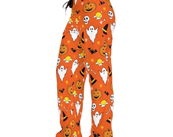 Halloween pajamas Orange, Fall pajamas, Halloween pajama Pants, Halloween pjs, Spooky pajama pants, Fall Clothes, Halloween Family pajamas