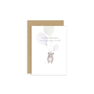 Carte d'anniversaire koala et ballon, Le cadeau le plus précieux du monde, Carte d'anniversaire pour enfants, Jolie carte Koala, Carte de fête d'enfants