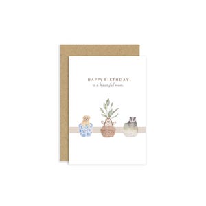 Joyeux anniversaire belle maman, carte d'anniversaire, carte d'anniversaire animal