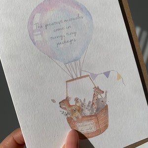 Premature Baby Card, Welcome to The World Card, New Baby Card, Premature Baby, Miracle Card, Hello Little One Card image 2