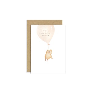 Tarjeta de pollito, tarjeta de bebé recién nacido, linda tarjeta de pollito