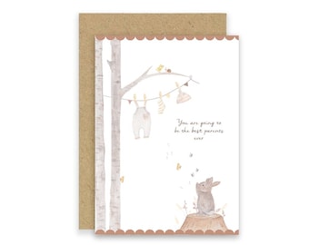 Karta dla nowych rodziców, Karta na baby shower, Karta na narodziny dziecka, Najlepsza karta dla rodziców