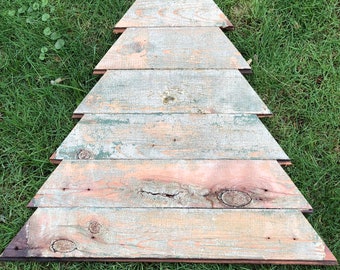 Christmas Tree Decor out of reclaimed wood