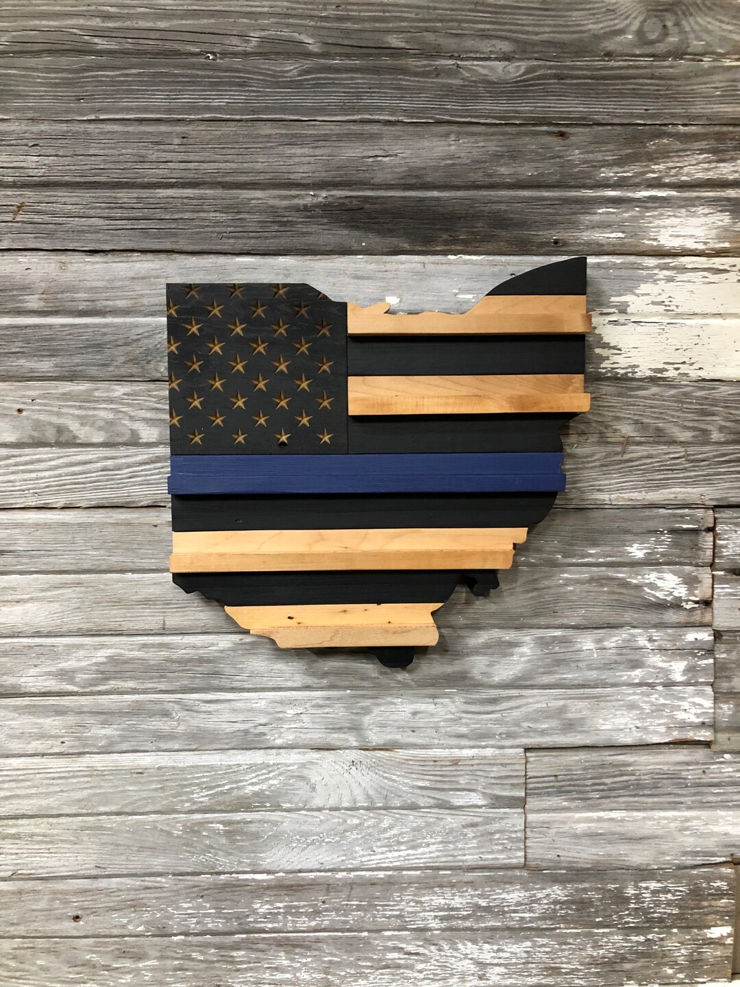 Thin Blue Line Ohio Challenge Coin Display Etsy