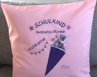 Name pillows for school enrolment, gifts for school enrolment personalized