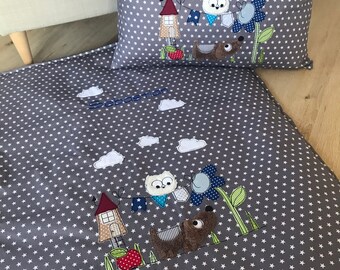 Couverture bébé et coussin prénom pour naissance, baptême et anniversaire