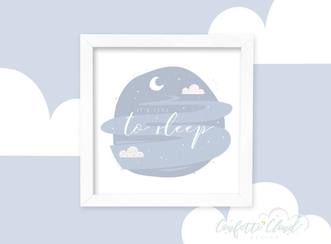 Time to Sleep Printable Picture, Cute Nursery Wall Art, Instant ...