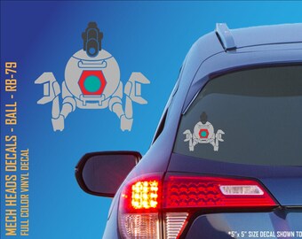 Ball RB-79 Vinyl Decal for Car, Laptop, Tablet, Water Bottle, Etc. - Mobile Suit Gundam
