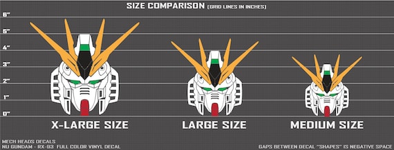 Nu Gundam Vinyl Decal For Cars Laptops Tablets Water Etsy