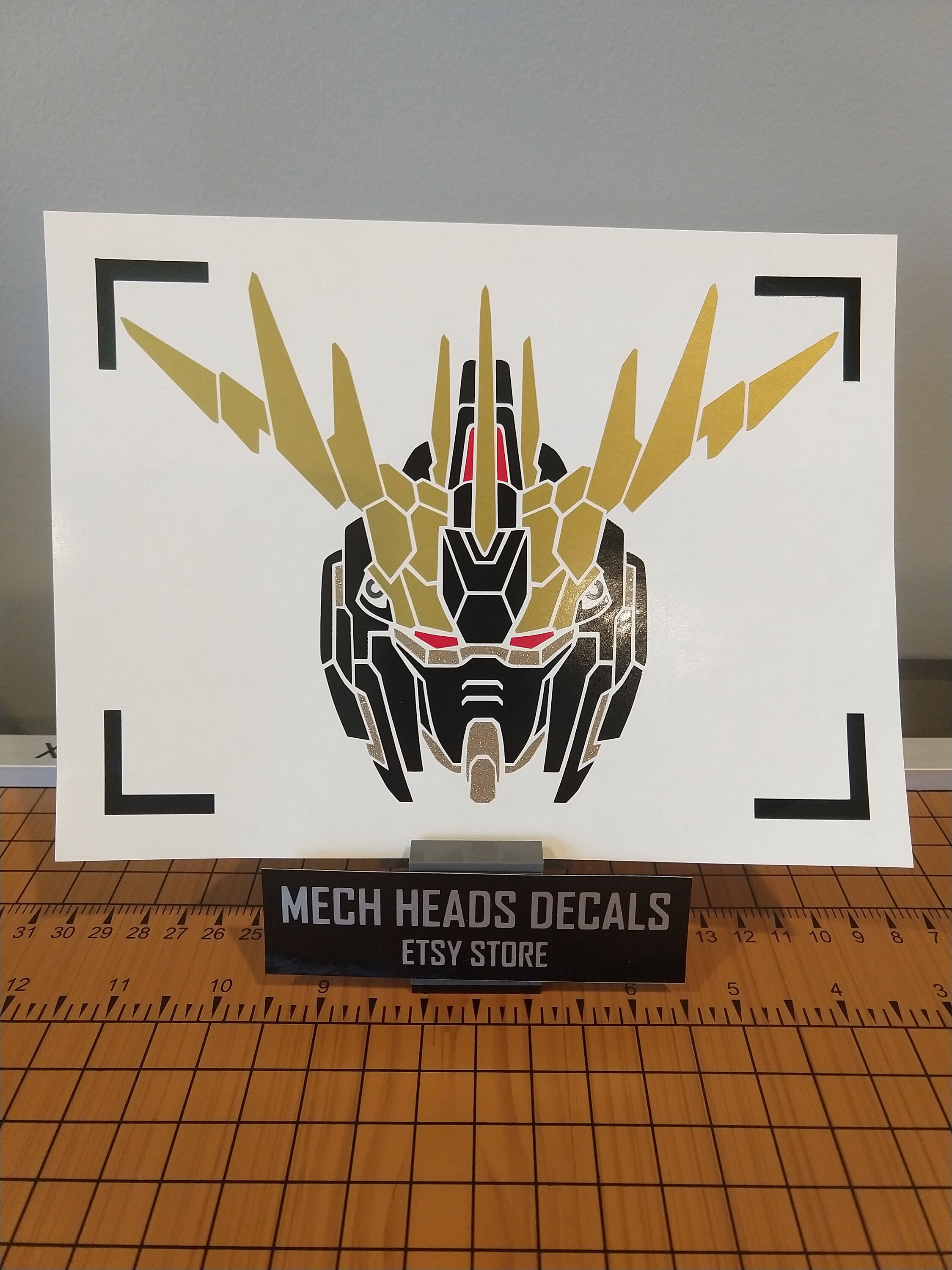 Gundam Unicorn 02 Banshee destroy Mode RX0 Vinyl Decal Etsy