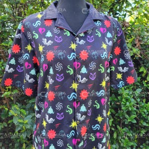 Homestuck Aspect Symbol Hawaiian Button Up shirt (made to order)