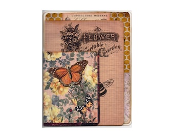 Bee Birthday Card Tri Fold With Kraft Envelope And Ephemera