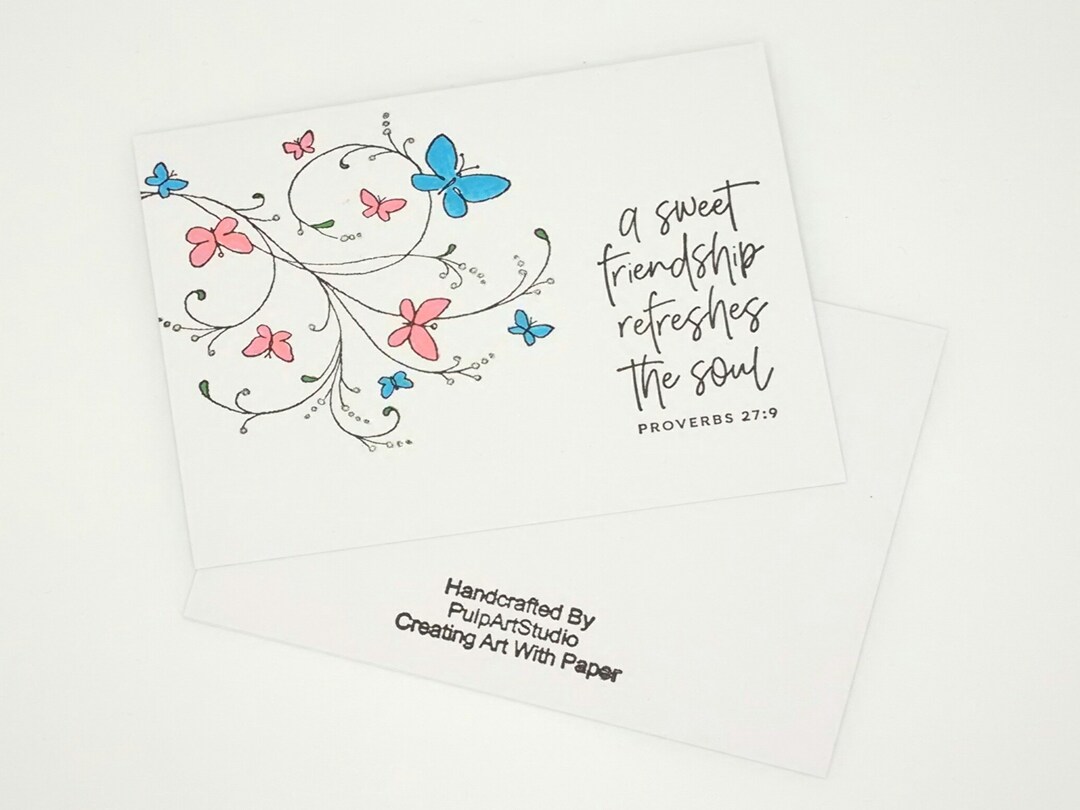 8 Scripture Blank Note Cards With White Envelopes, Christian Note Cards