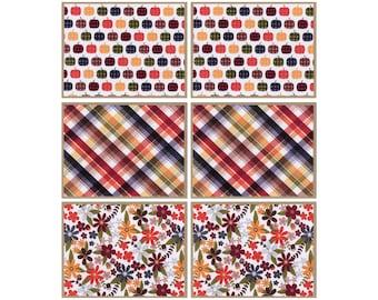 Set of 6 Fall Greeting Note Cards With Envelopes - Etsy