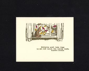 Winnie The Pooh Greeting Card With Inspirational Quote And Enclosed Kraft Envelope