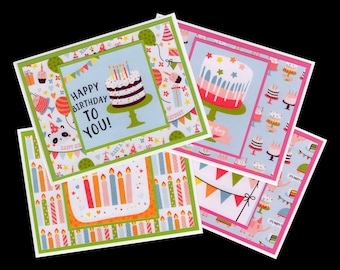 Birthday Card Assortment Of 4 With Envelopes