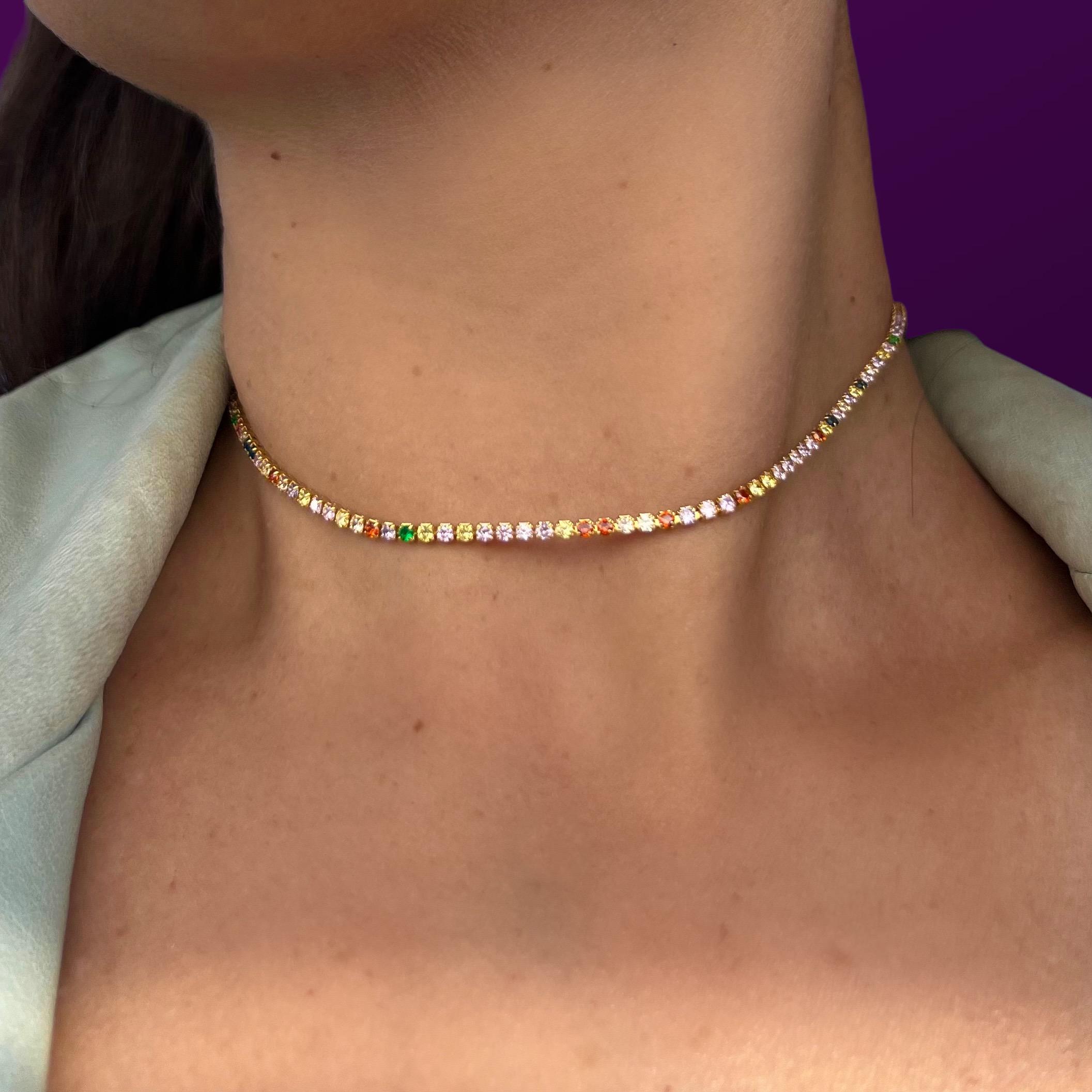Swarovski tennis necklace - Etsy 日本