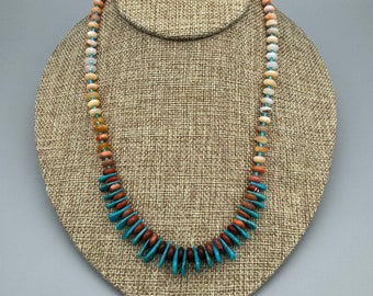 Kingman Turquoise and Mexican Opal Necklace