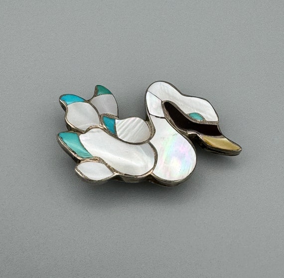 Eva Etsace Zuni Swan Pin/Pendant - image 1