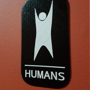 HUMANOS Baño Signo 3D Impreso Género Neutral Baño