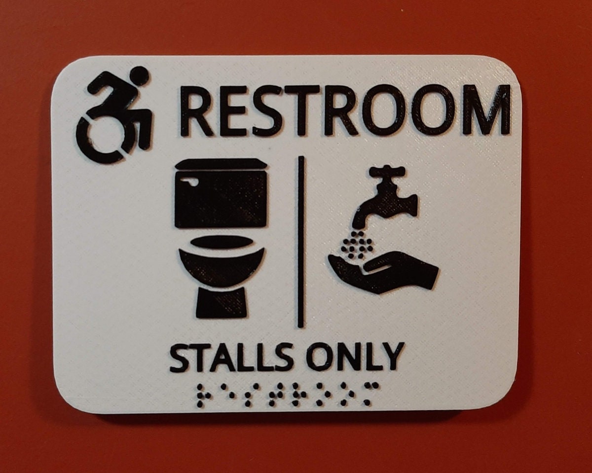 Gender Neutral Bathroom STALLS ONLY Restroom Sign - Etsy