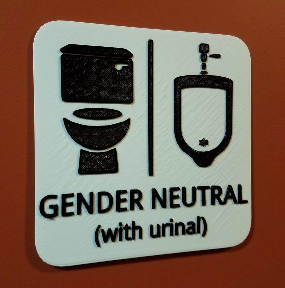 All Gender / Gender Neutral Bathroom with Urinal 3D Printed Etsy