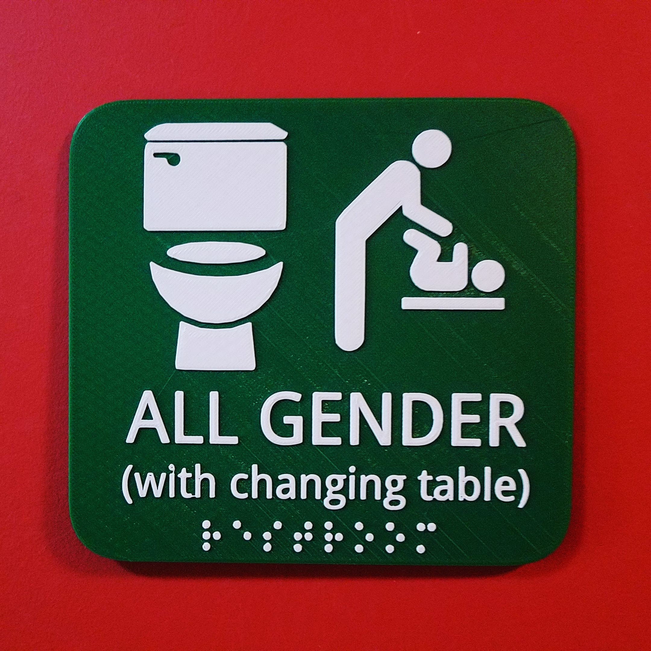 TODO EL baño de género baño firmar género neutro con cambiador | Etsy