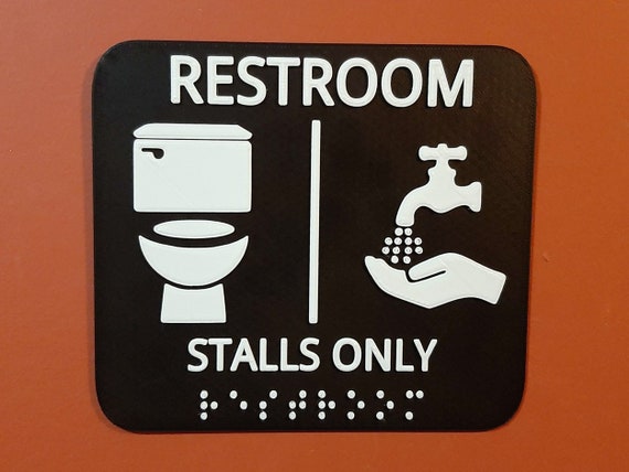 Gender Neutral Bathroom STALLS ONLY Restroom Sign - Etsy