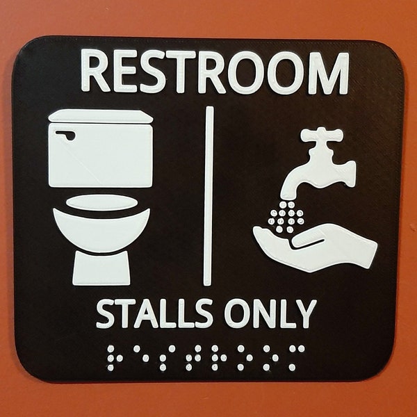 Gender Neutral Bathroom STALLS ONLY Restroom Sign