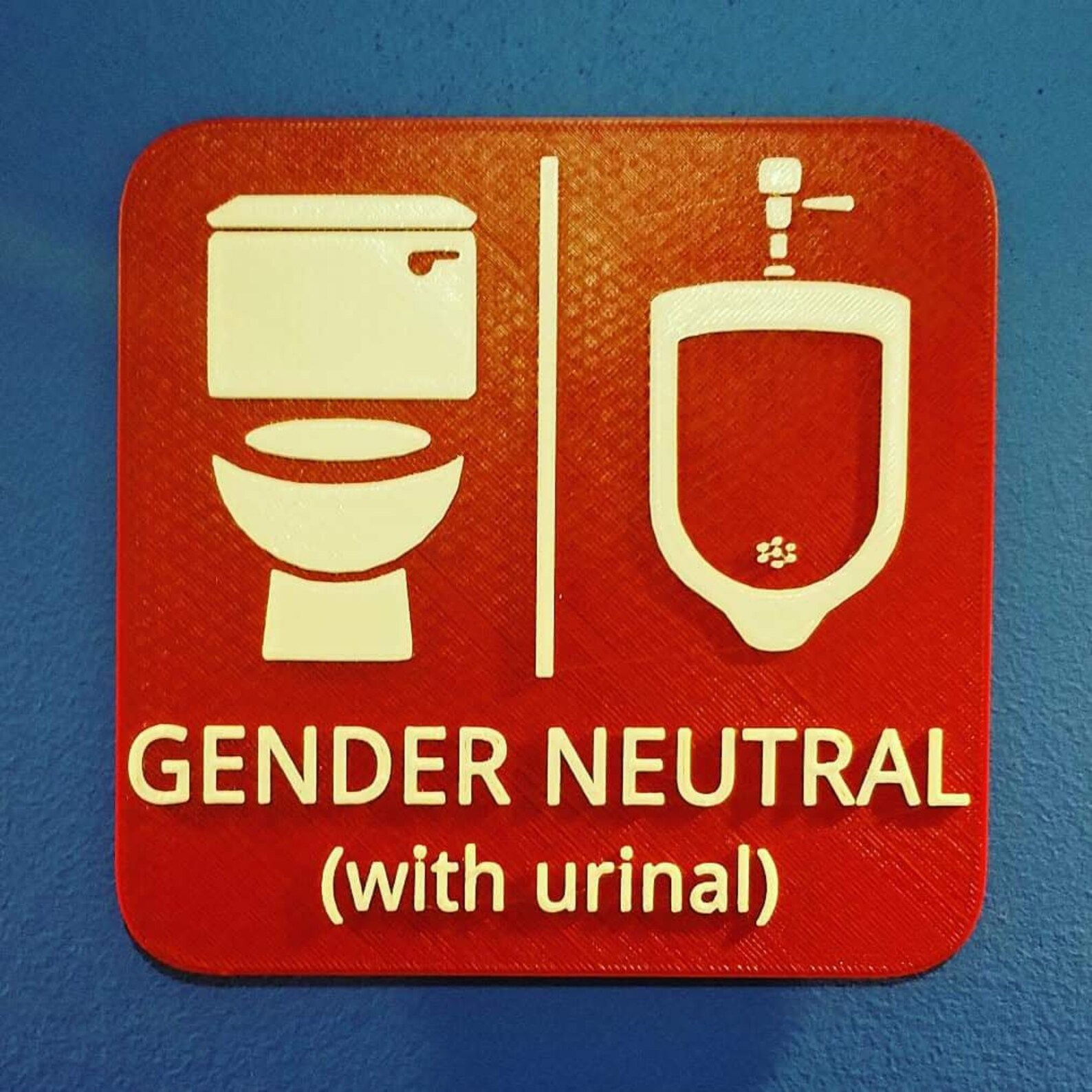 All Gender / Gender Neutral Bathroom with Urinal 3D Printed Etsy