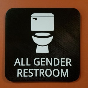 All Gender Bathroom Restroom Sign