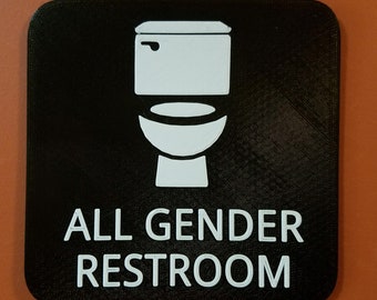 All Gender Bathroom Restroom Sign