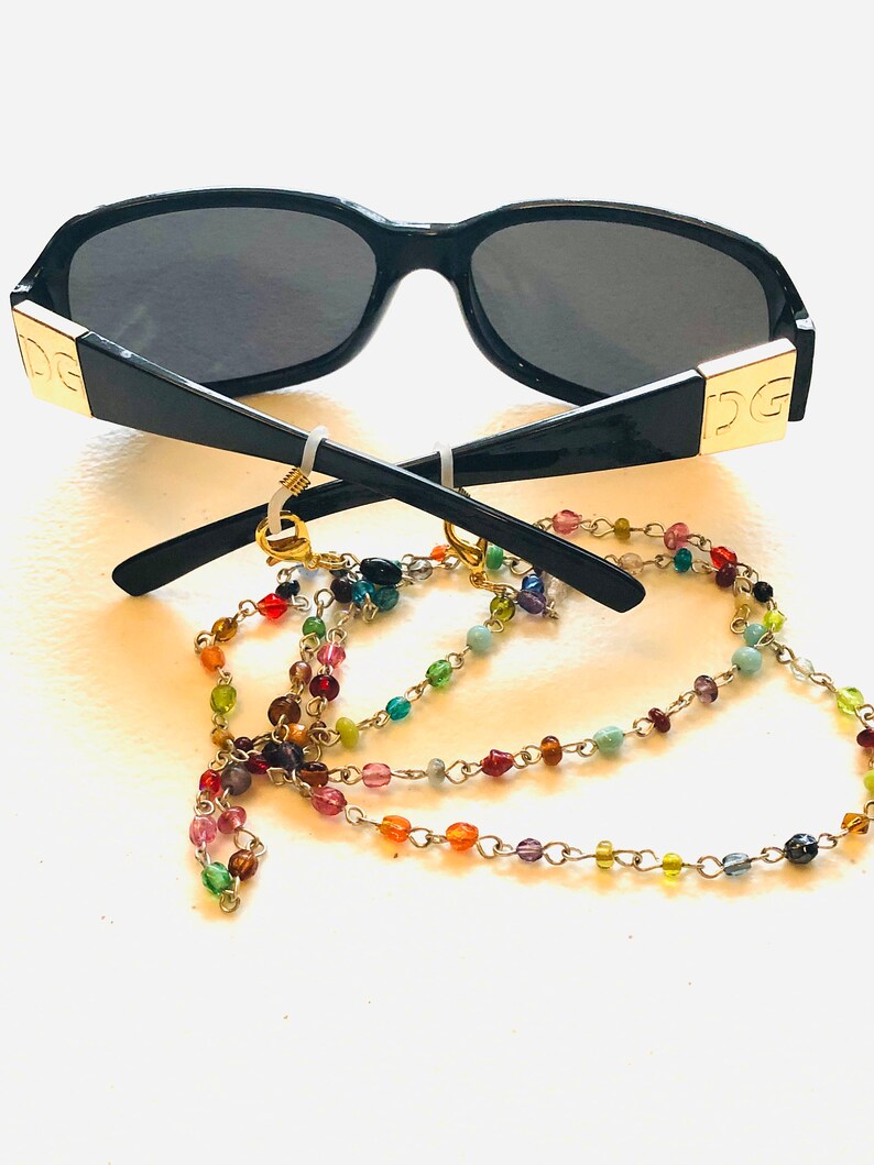 Eye Glass Holder Face Mask Lanyard Beaded Eyeglass Holder Etsy
