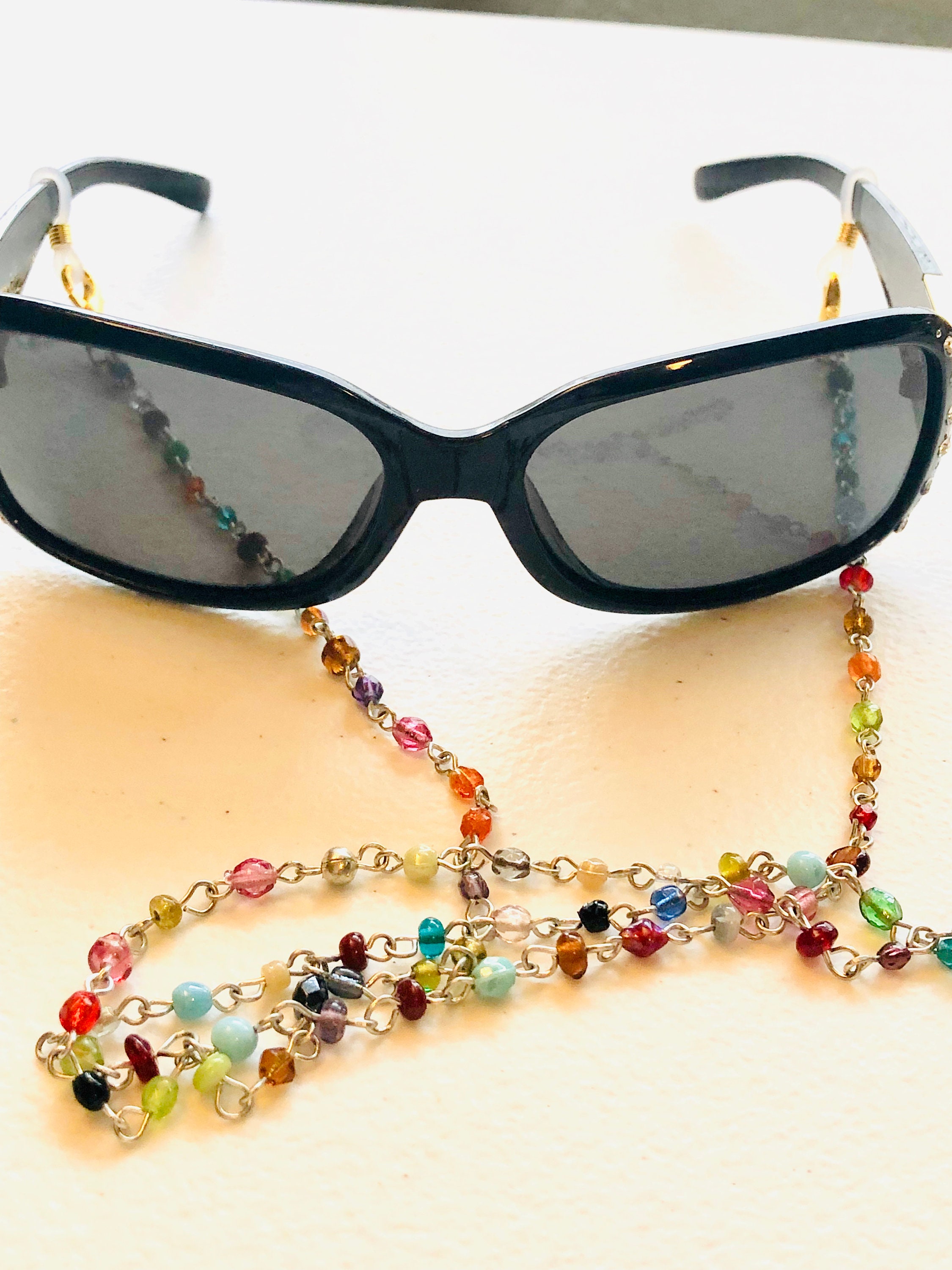 Eye Glass Holder Face Mask Lanyard Beaded Eyeglass Holder Glasses Cha…