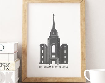 Ícono imprimible del Templo de Brigham City Utah (LDS)