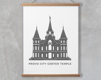 Icono imprimible del Templo del centro de la ciudad de Provo, Utah (LDS)