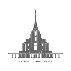 Rexburg Idaho Temple (LDS) Printable Icon - Etsy