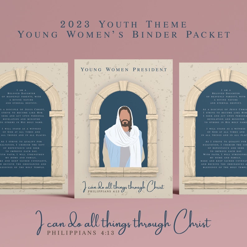 2023 Young Women Theme Binder Packet Set Etsy