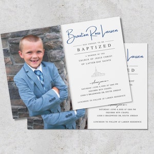 Classic Baptism Invitation (LDS) | 5x7 | Editable