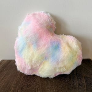 Pastel Tie Dye Faux Fur Pillow Cushion