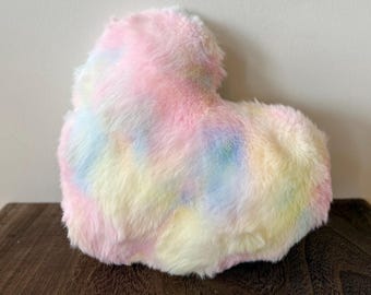 Pastel Tie Dye Faux Fur Pillow Cushion