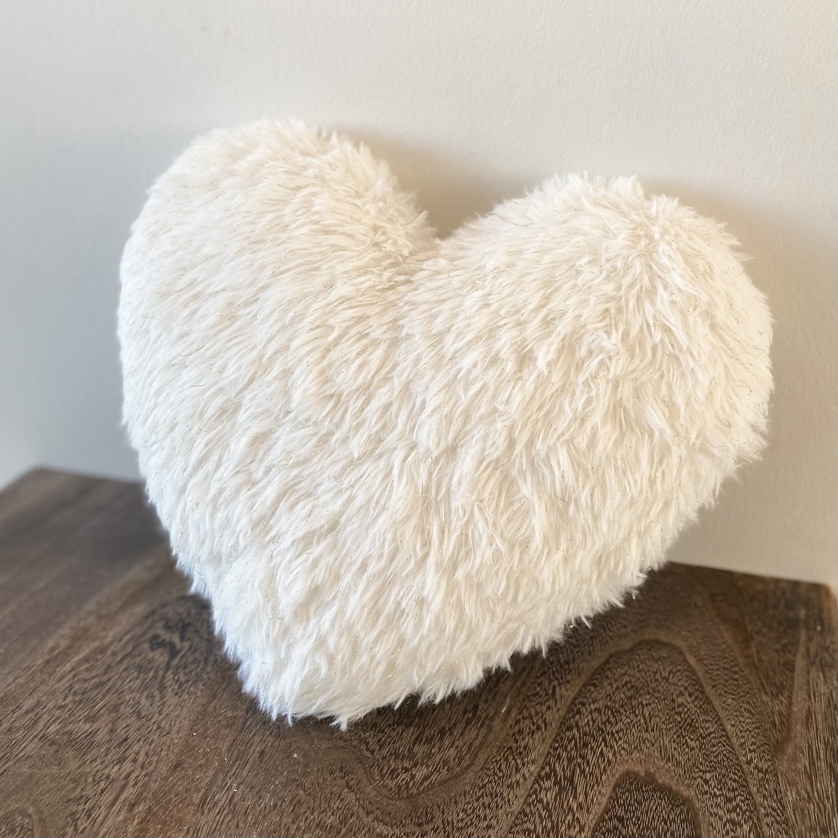 Faux Fur Heart shaped Pillow Cushion Etsy